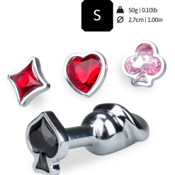 LOVE AND VIBES Plug Anal Pénis Avec 4 Bijoux Interchangeables Cards