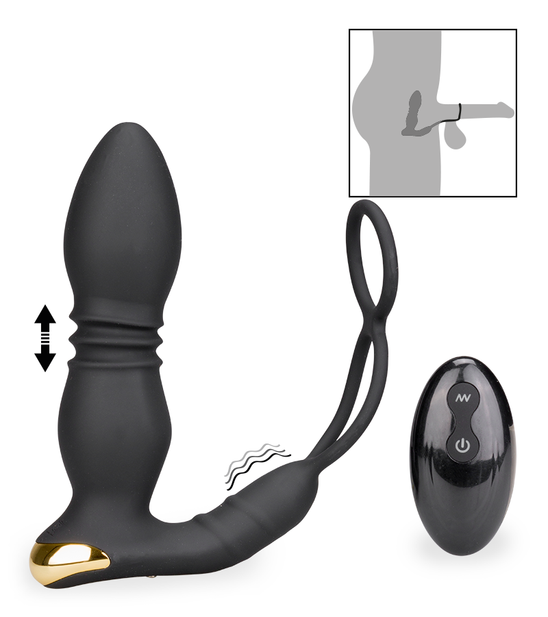 LOVE AND VIBES Plug Anal Va-et-vient Et Vibrations Avec Cockrings Luck 1 LOVE AND VIBES Plug Anal Va-et-vient Et Vibrations Avec Cockrings Luck