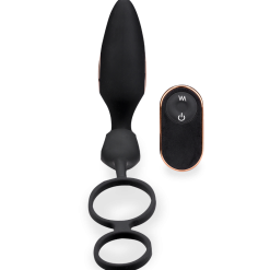 LOVE AND VIBES Plug Anal Vibrant Avec Double Anneau Cockring Domino -Sextoys boutique plug anal vibrant avec double anneau cockring domino 5