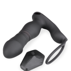 LOVE AND VIBES Plug Anal Vibrant Et Va-et-vient Avec Cockring Héra -Sextoys boutique plug anal vibrant et va et vient avec cockring hera 9