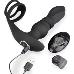 LOVE AND VIBES Plug Anal Vibrant Et Va-et-vient Avec Double Cockring Toronto 15 LOVE AND VIBES Plug Anal Vibrant Et Va-et-vient Avec Double Cockring Toronto -Sextoys boutique plug anal vibrant et va et vient avec double cockring toronto 10