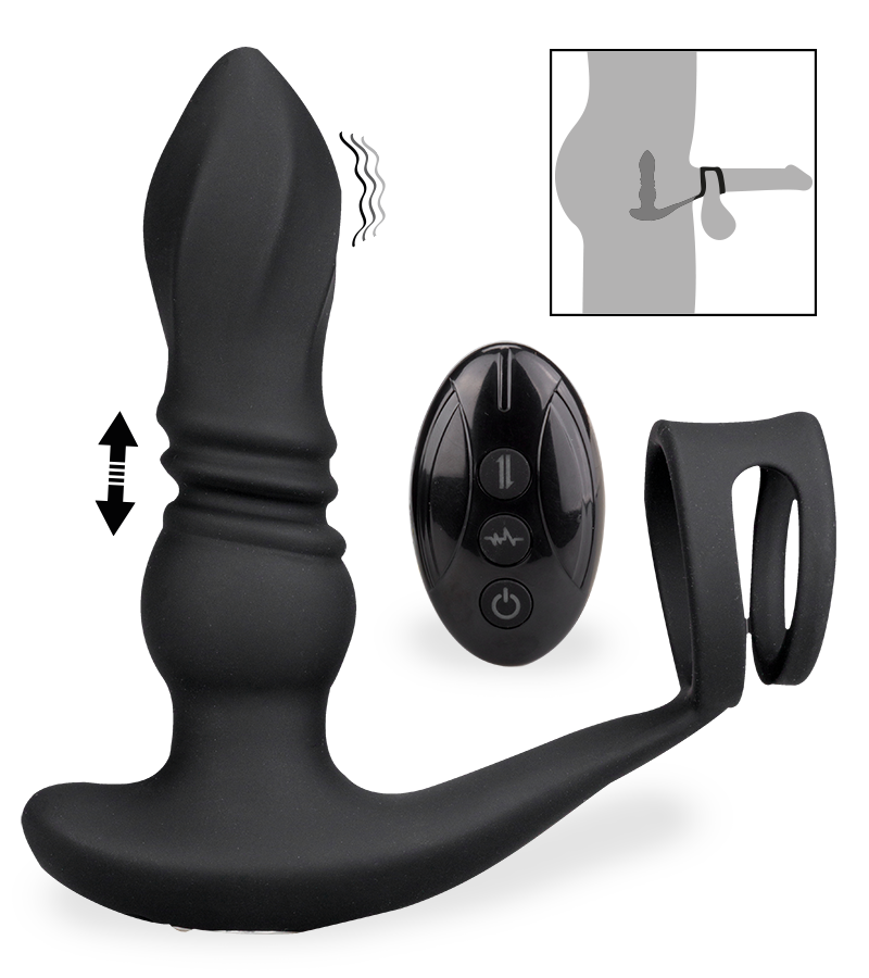 LOVE AND VIBES Plug Anal Vibrant Et Va-et-vient Avec Double Cockring Toronto 1 LOVE AND VIBES Plug Anal Vibrant Et Va-et-vient Avec Double Cockring Toronto