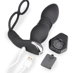 LOVE AND VIBES Plug Anal Vibrant Va-et-vient Avec Double Cockring Paolo -Sextoys boutique plug anal vibrant va et vient avec double cockring paolo 10