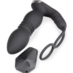 LOVE AND VIBES Plug Anal Vibrant Va-et-vient Avec Double Cockring Paolo -Sextoys boutique plug anal vibrant va et vient avec double cockring paolo 9