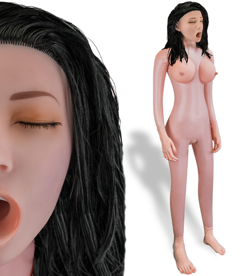 LOVE AND VIBES Poupée Brune Réaliste Gonflable Yeux Fermés Sandra 1 LOVE AND VIBES Poupée Brune Réaliste Gonflable Yeux Fermés Sandra