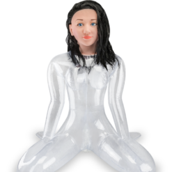 LOVE AND VIBES Poupée Gonflable Assise En W Transparente Elodie