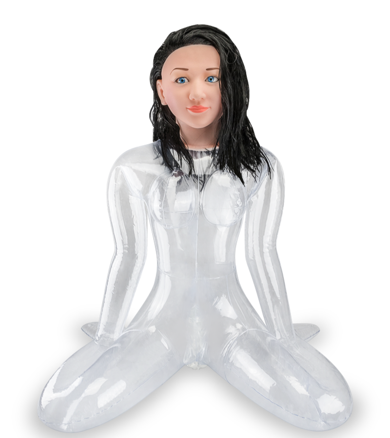 LOVE AND VIBES Poupée Gonflable Assise En W Transparente Elodie 1 LOVE AND VIBES Poupée Gonflable Assise En W Transparente Elodie