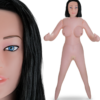 LOVE AND VIBES Poupée Gonflable Brune Réaliste Vibrante Visage 3D