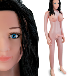 LOVE AND VIBES Poupée Gonflable Transexuelle Brune Vagin Pénis Anus Morgan