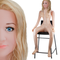 LOVE AND VIBES Poupée Réaliste Gonflable Assise Blonde Vibrante Roxane