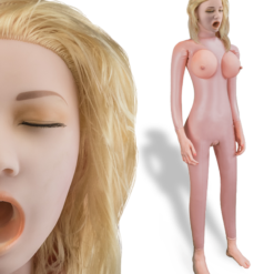 LOVE AND VIBES Poupée Réaliste Gonflable Blonde Yeux Fermés Agathe