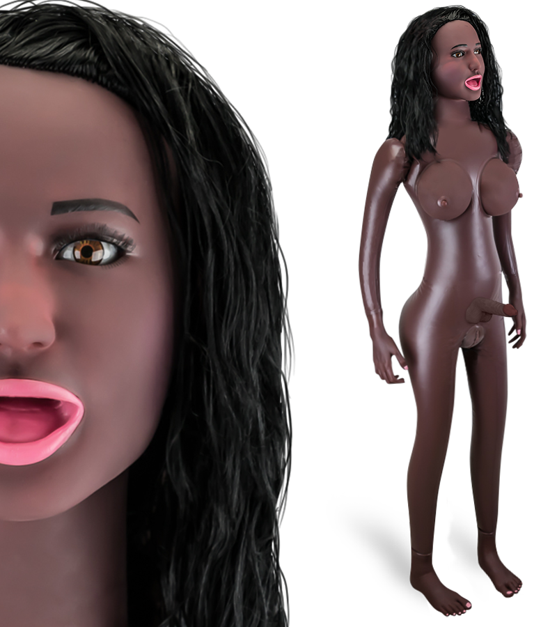 LOVE AND VIBES Poupée Trans Suceuse Black Sonia 1 LOVE AND VIBES Poupée Trans Suceuse Black Sonia