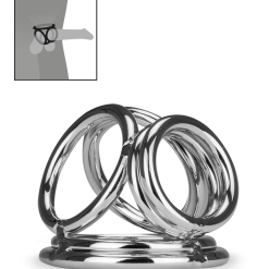 LOVE AND VIBES Quadruple Cockring En Inox Bondy