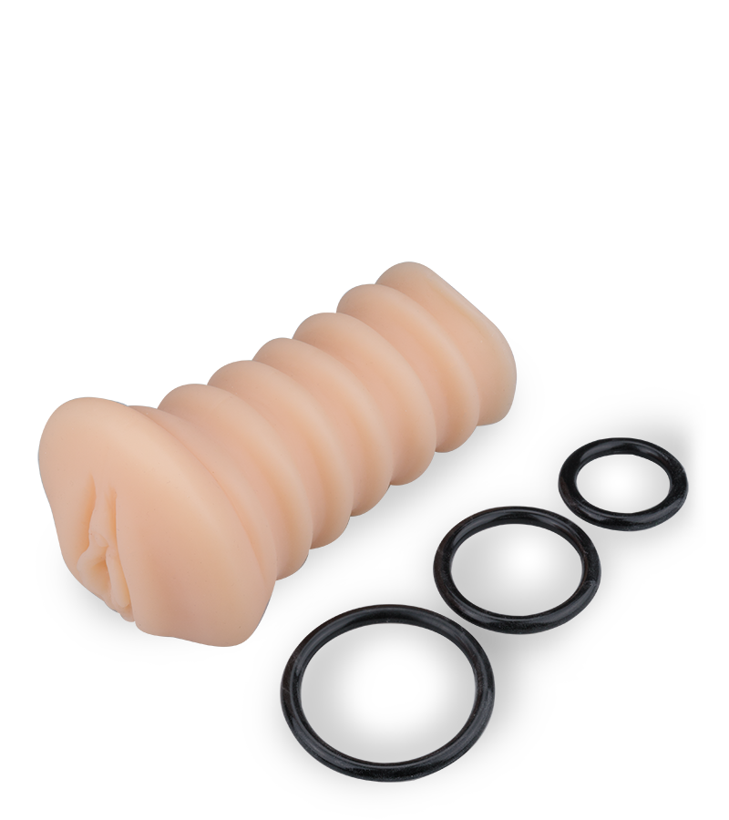 LOVE AND VIBES Sextoy Pour Homme 2-en-1 Vaginette + 3 Cockrings 5 LOVE AND VIBES Sextoy Pour Homme 2-en-1 Vaginette + 3 Cockrings – Image 5