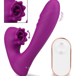 LOVE AND VIBES Stimulateur Clitoris Pulsatif Et Vibro Télécommandé Lila