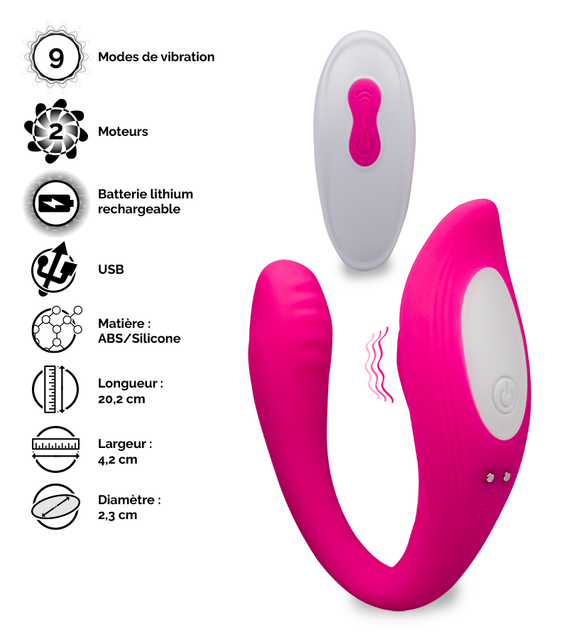 LOVE AND VIBES Stimulateur De Clitoris Et Point G Articulé Télécommandé Idol 2 LOVE AND VIBES Stimulateur De Clitoris Et Point G Articulé Télécommandé Idol – Image 2