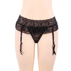 LOVE AND VIBES String Ceinture Porte-jarretelles En Dentelle -Sextoys boutique string ceinture porte jarretelles en dentelle 7