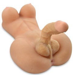 LOVE AND VIBES Torse Réel Silicone Seins Pénis Anus Charlie