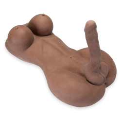 LOVE AND VIBES Torse Trans Silicone Pénis Anus Sein Black Sam