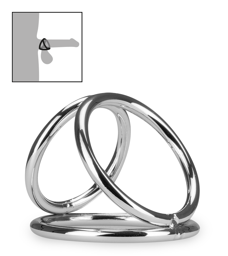 LOVE AND VIBES Triple Cockring En Inox Holdy 6 LOVE AND VIBES Triple Cockring En Inox Holdy – Image 6