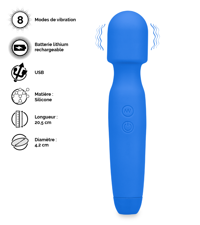 LOVE AND VIBES Vibromasseur Fantasy Wand 8 Modes Wizard 12 LOVE AND VIBES Vibromasseur Fantasy Wand 8 Modes Wizard – Image 12