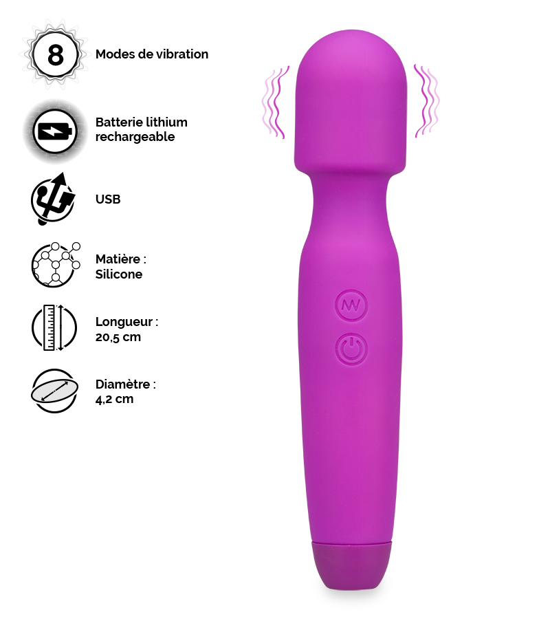 LOVE AND VIBES Vibromasseur Fantasy Wand 8 Modes Wizard 2 LOVE AND VIBES Vibromasseur Fantasy Wand 8 Modes Wizard – Image 2