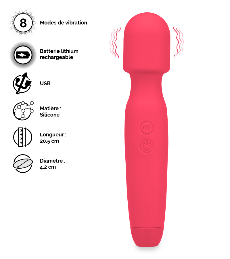 LOVE AND VIBES Vibromasseur Fantasy Wand 8 Modes Wizard 7 LOVE AND VIBES Vibromasseur Fantasy Wand 8 Modes Wizard – Image 7