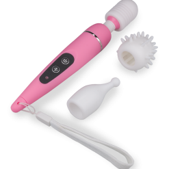 LOVE AND VIBES Vibromasseur Power Fantasy Wand 3 Embouts -Sextoys boutique vibromasseur power fantasy wand 3 embouts 8