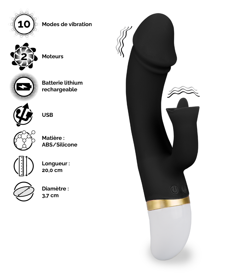 LOVE AND VIBES Vibromasseur Rabbit Flapa 2 LOVE AND VIBES Vibromasseur Rabbit Flapa – Image 2