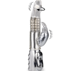 LOVE AND VIBES Vibromasseur Rabbit Rotatif Silver Pleasure